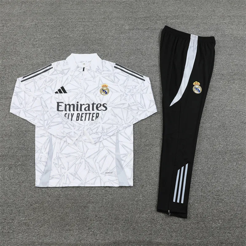 REAL MADRID WHITE PATTERN TRACKSUIT