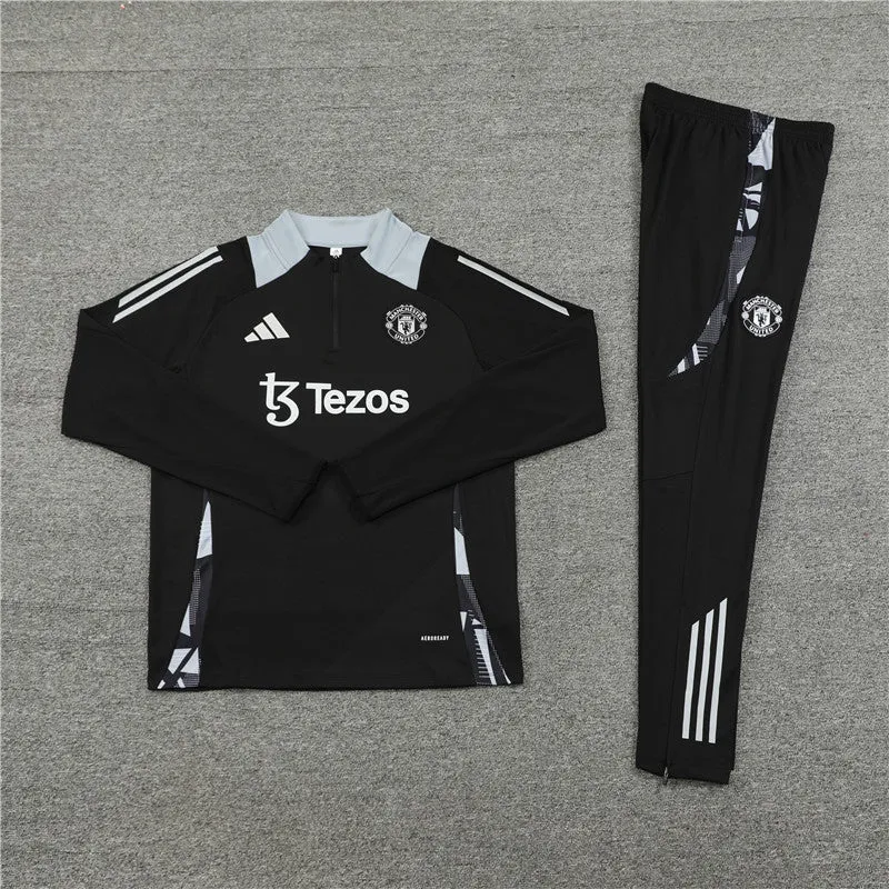 MANCHESTER UNITED BLACK/GREY TRACKSUIT