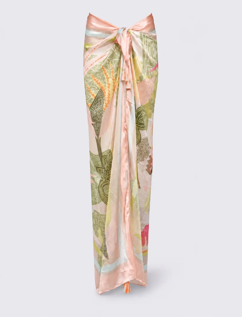 Pareo a fantasia con nappine - Rosa