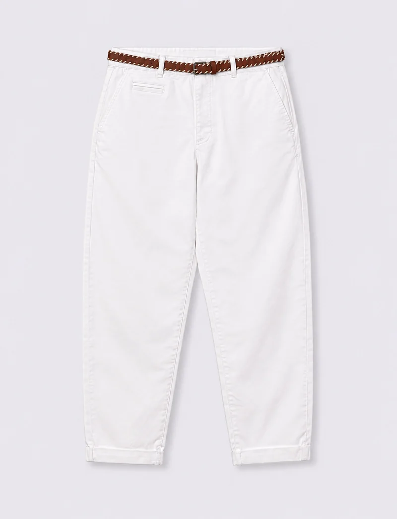PANTALONE BASICO - Bianco