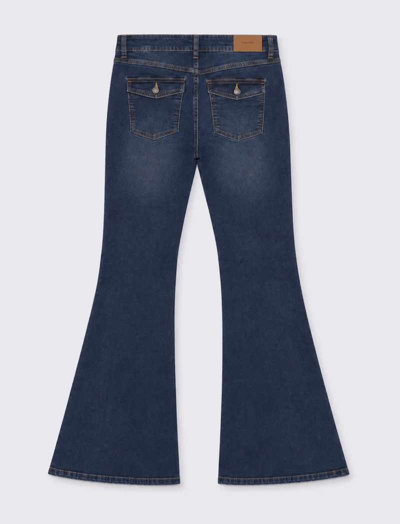 Jeans 5 tasche a zampa - Denim
