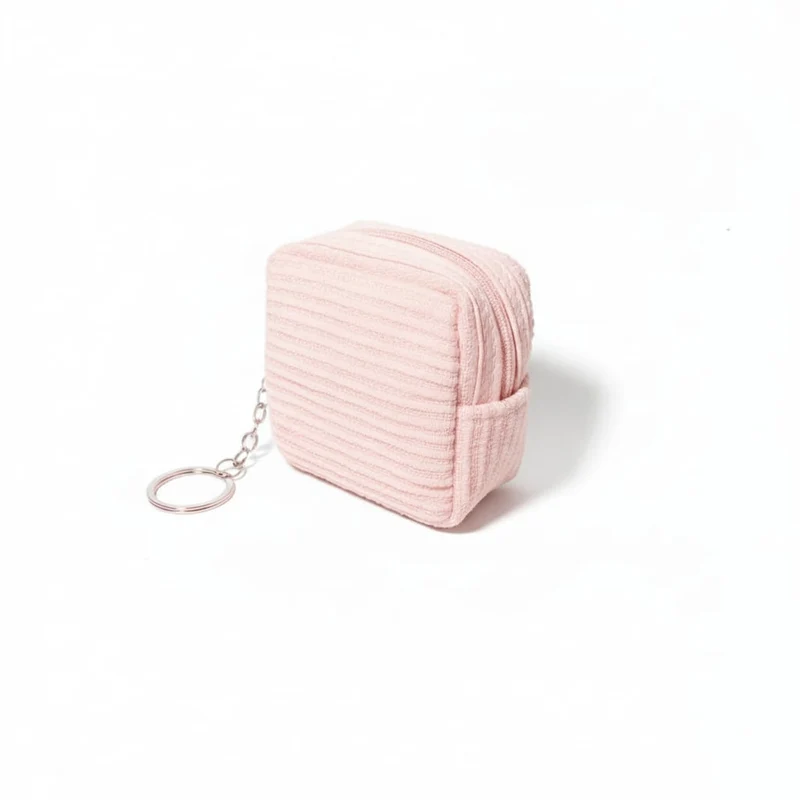 Portamonete donna tessuto boucle' - Rosa