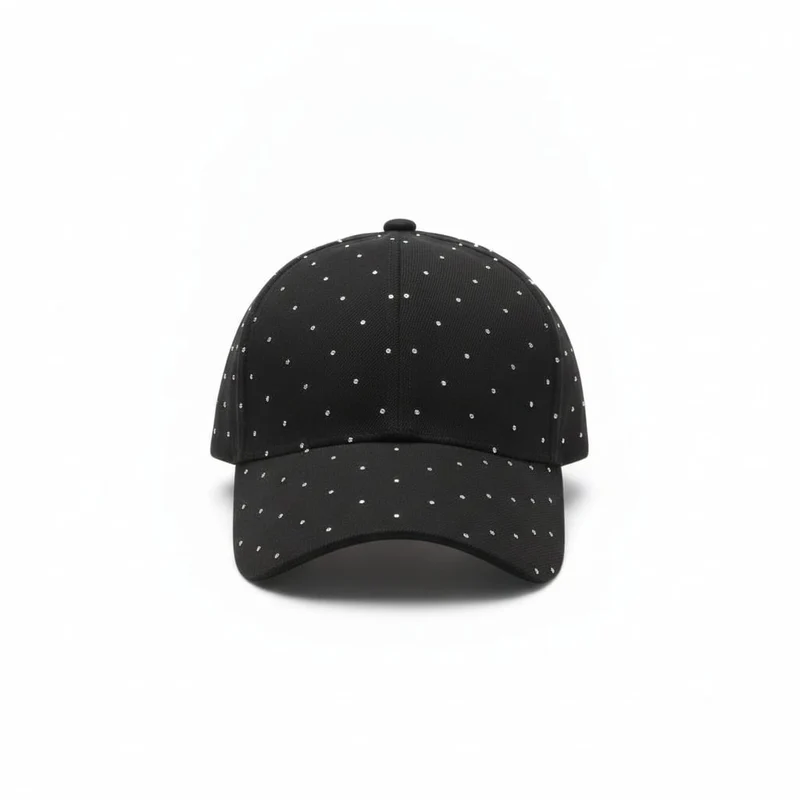 Cappello bambina baseball strass - Nero