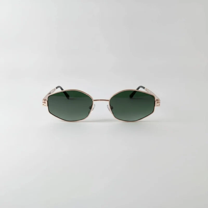 Occhiali donna da sole metallo squadrato - Verde