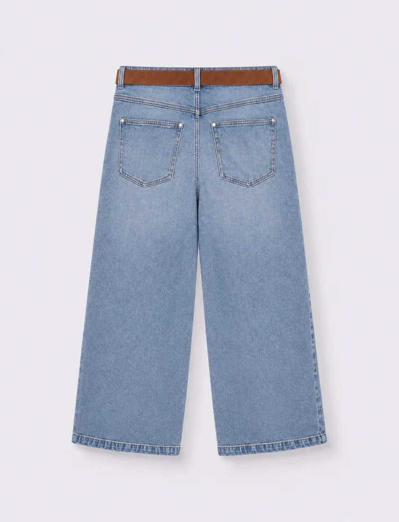 Jeans cinque tasche a vita alta - Denim