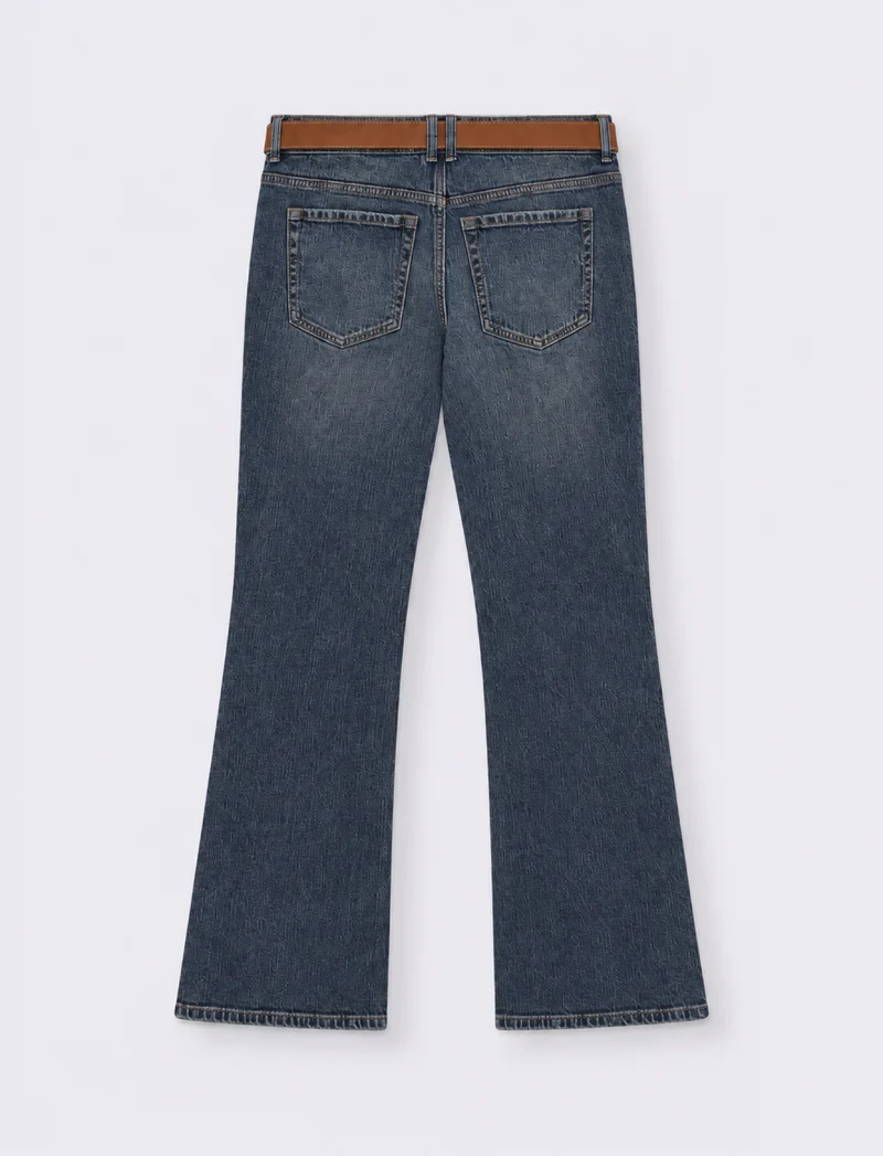 Jeans a vita bassa - DENIM SCURO