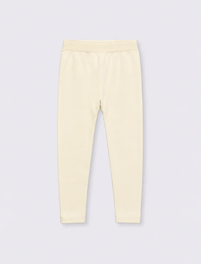 Leggings elastici tinta unita per bambina - Bianco latte