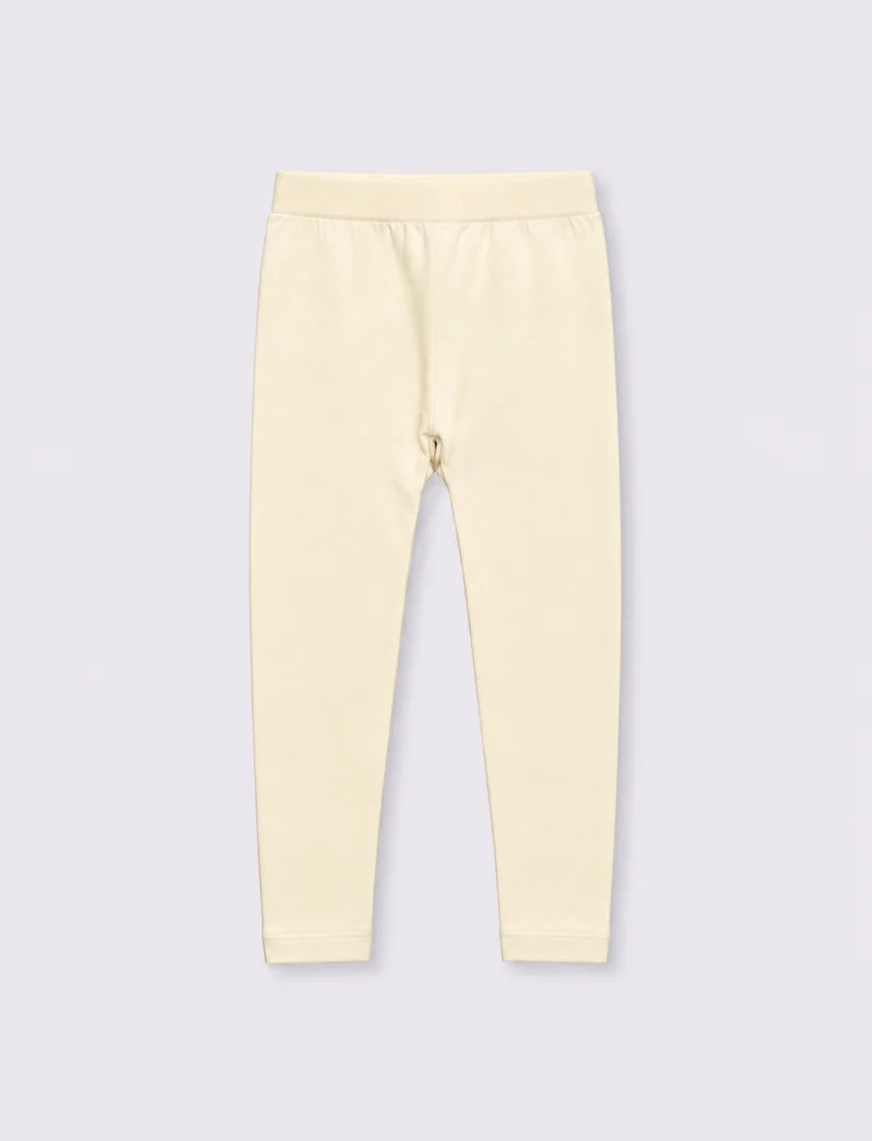 Leggings elastici tinta unita per bambina - Bianco latte