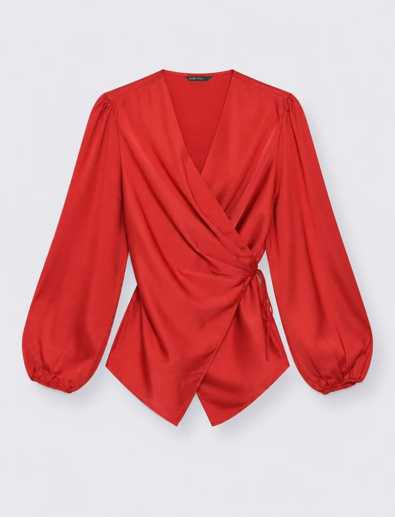 Casacca con chiusura a laccetto elegante - Rosso