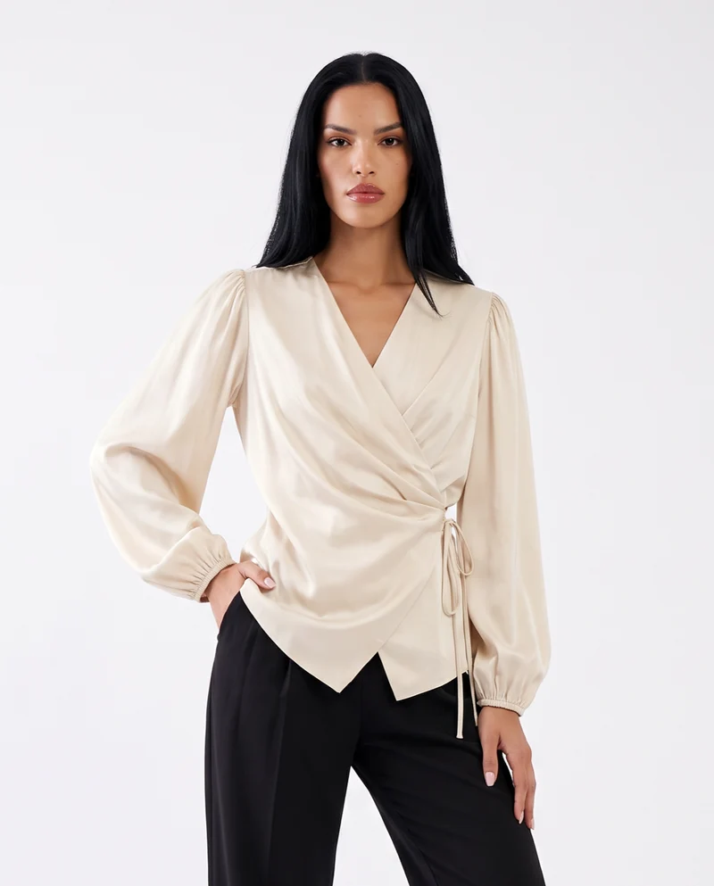 Casacca con chiusura a laccetto elegante - Avorio