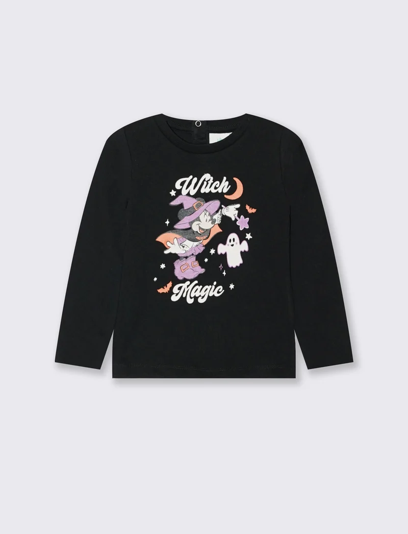 T shirt Halloween Disney con personaggi - Nero