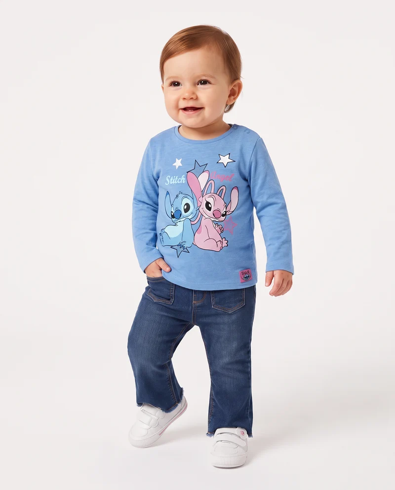 Tshirt Disney Stitch maniche lunghe - Azzurro