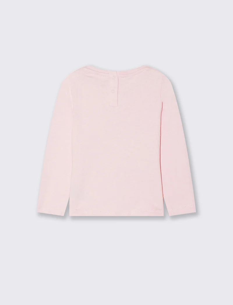 T shirt maniche lunghe con principesse Disney - Rosa