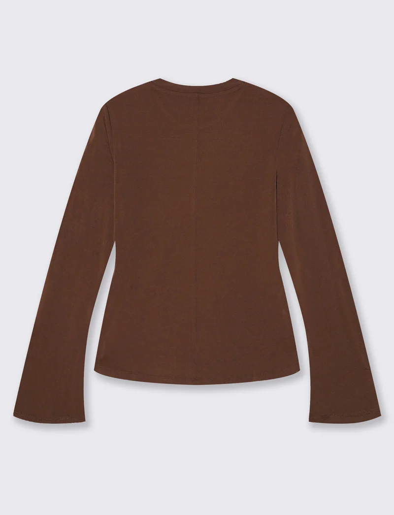 t-shirt ml nodo - Marrone