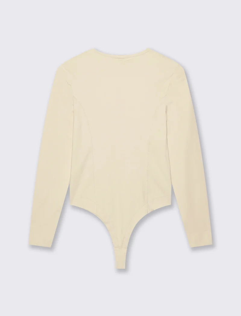 t-shirt ml body - Beige ecru
