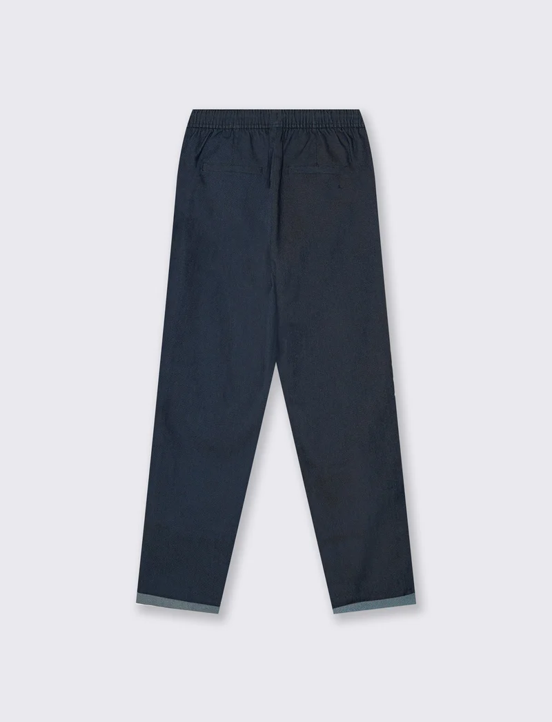 PANTALONE DONNA CON LACCETTO - DENIM SCURO