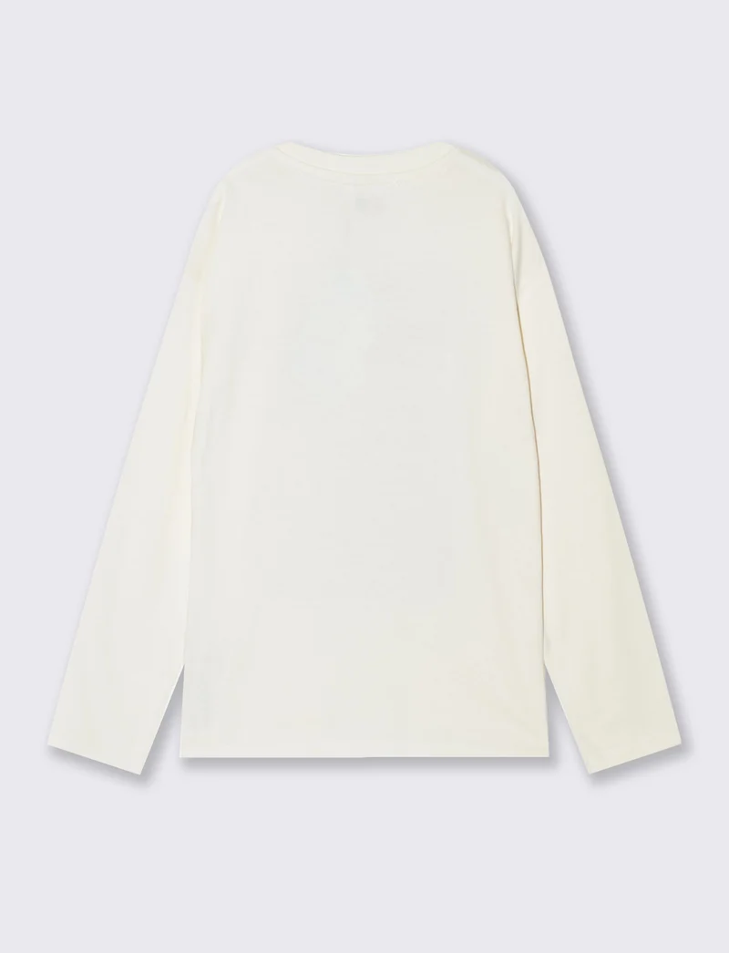 T-shirt Marvel maniche lunghe cotone - Bianco latte