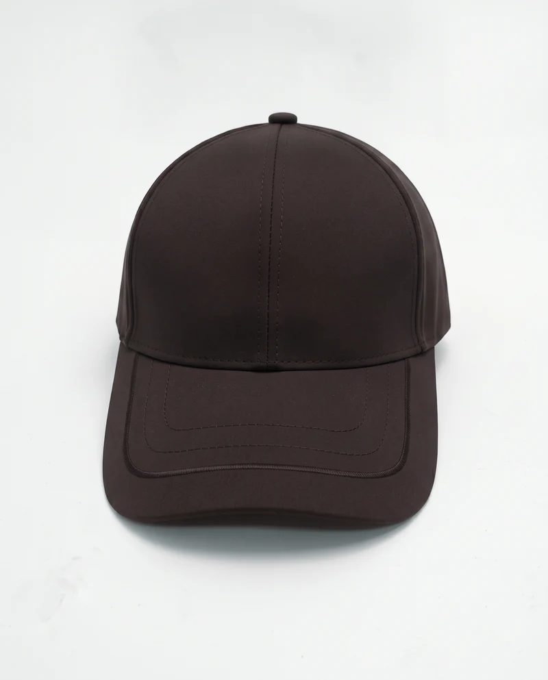 Cappello uomo baseball visiera con linee - Nero