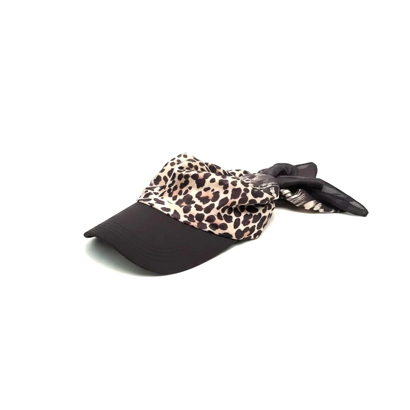 Cappello donna bandana stampato con visiera - Leopardato