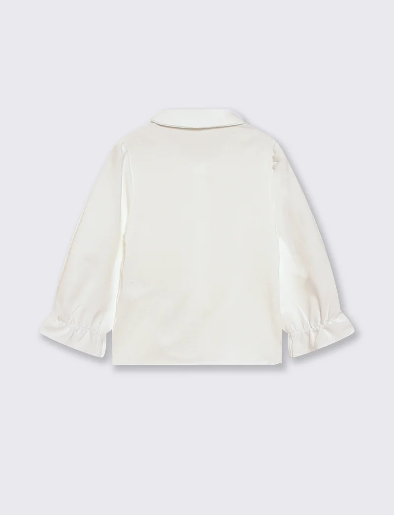 Camicia con fiocchetto - Bianco