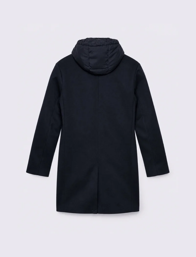 Cappotto finto doppio capo con gilet - Blu