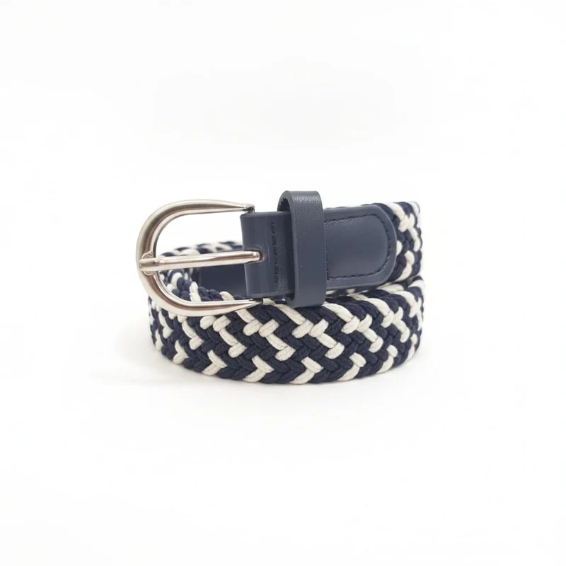 Cintura bambino intrecciata elastica - Blu navy