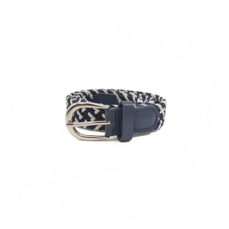 Cintura bambino intrecciata elastica - Blu navy