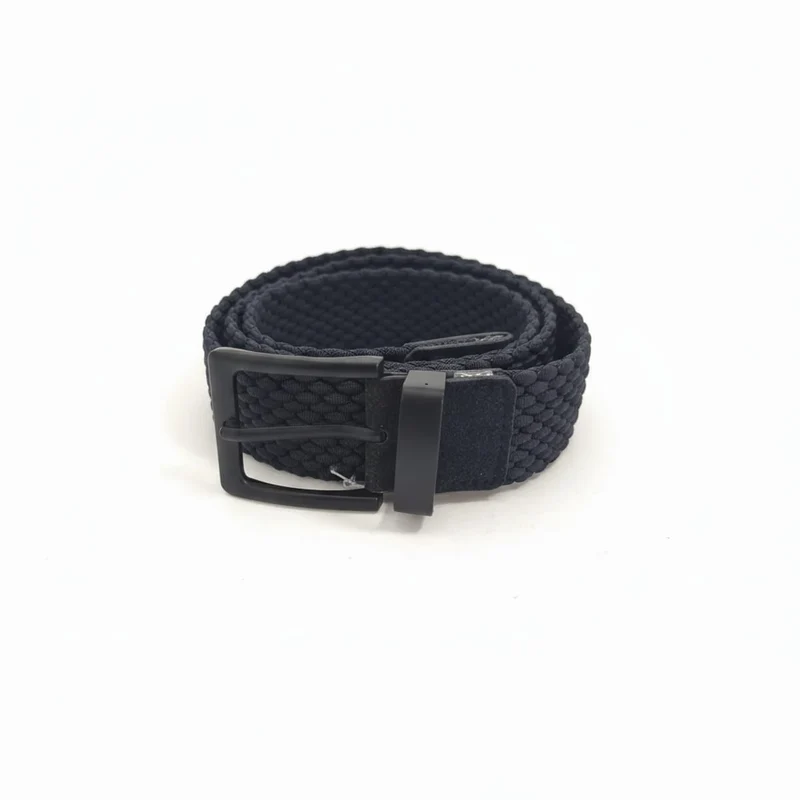 Cintura uomo elastica intrecciata - Nero