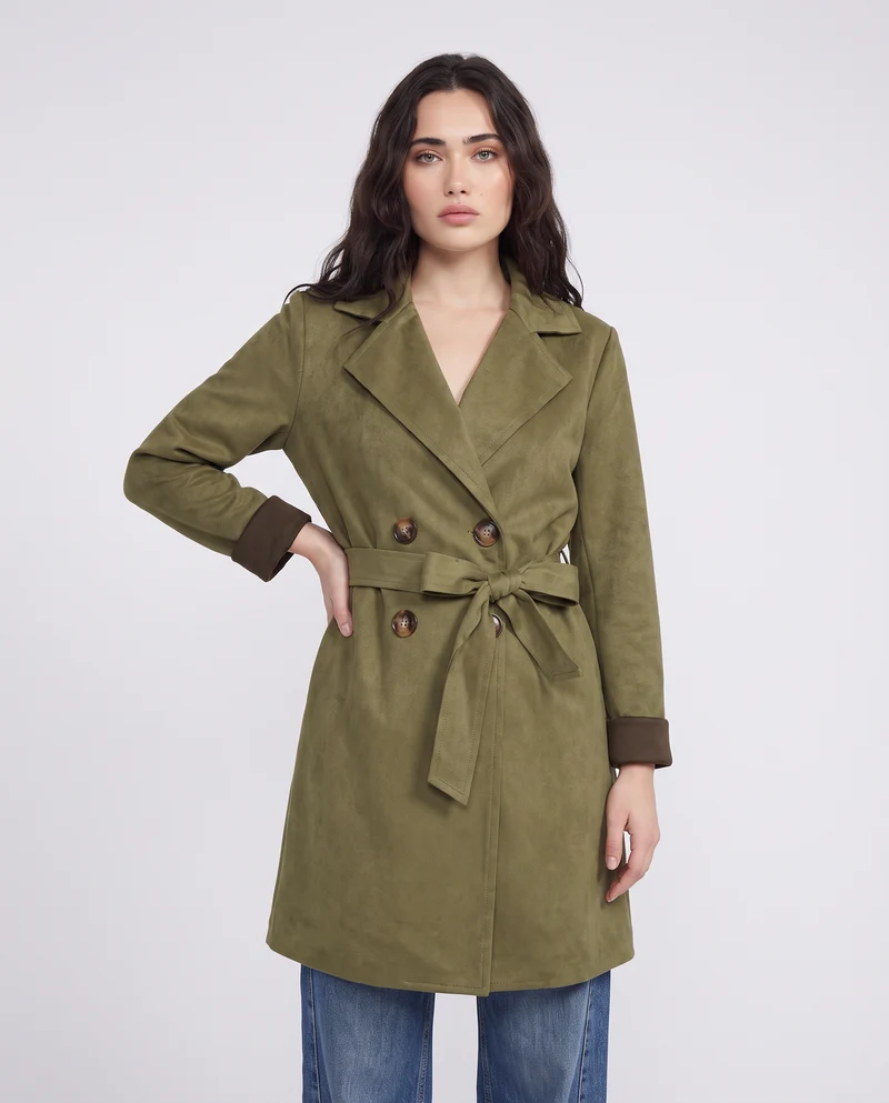 Trench effetto suede - Kaky 1