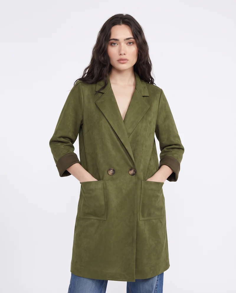 Trench effetto suede - Kaky 1