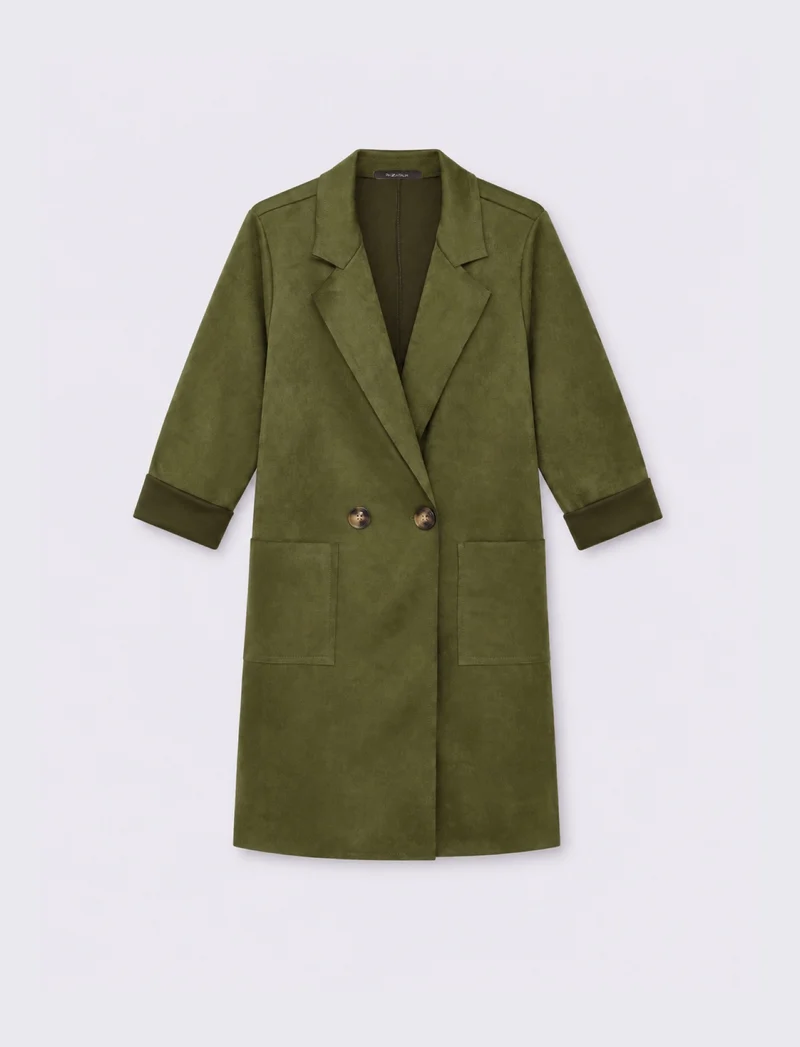 Trench effetto suede - Kaky 1