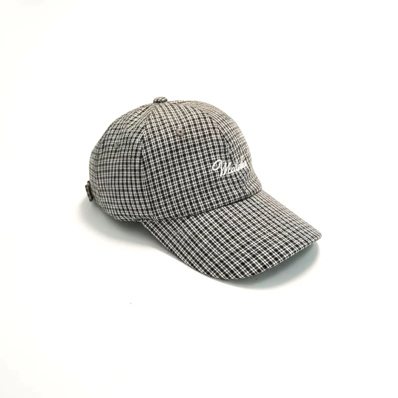 Cappello uomo baseball quadretti ricamo - Verde