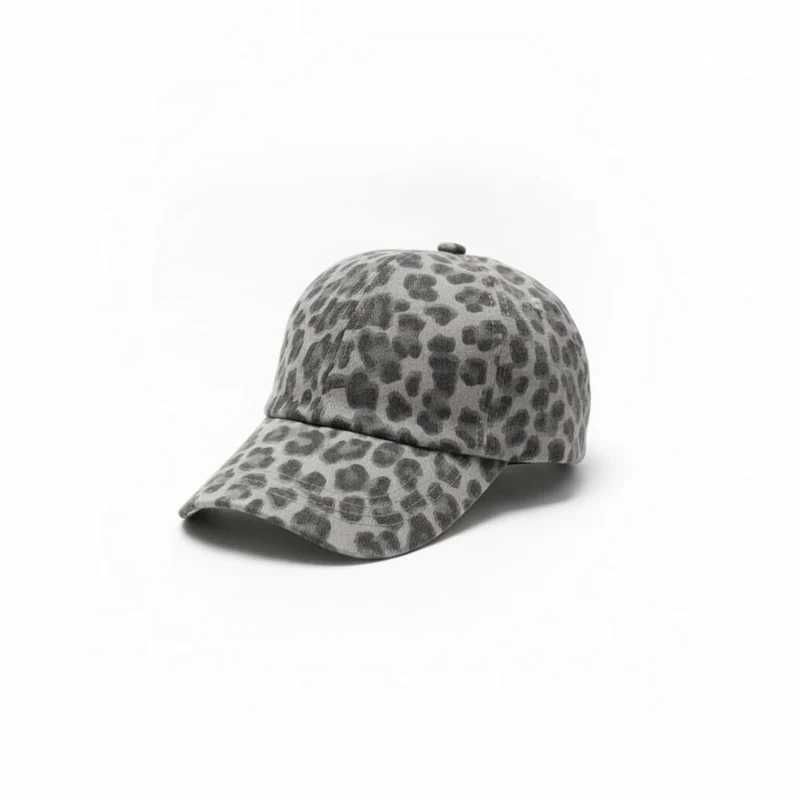 Cappello donna baseball leopardato delave' - Grigio