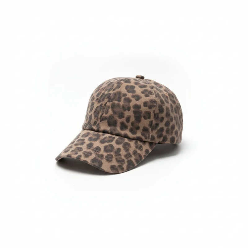Cappello donna baseball leopardato delave' - Marrone
