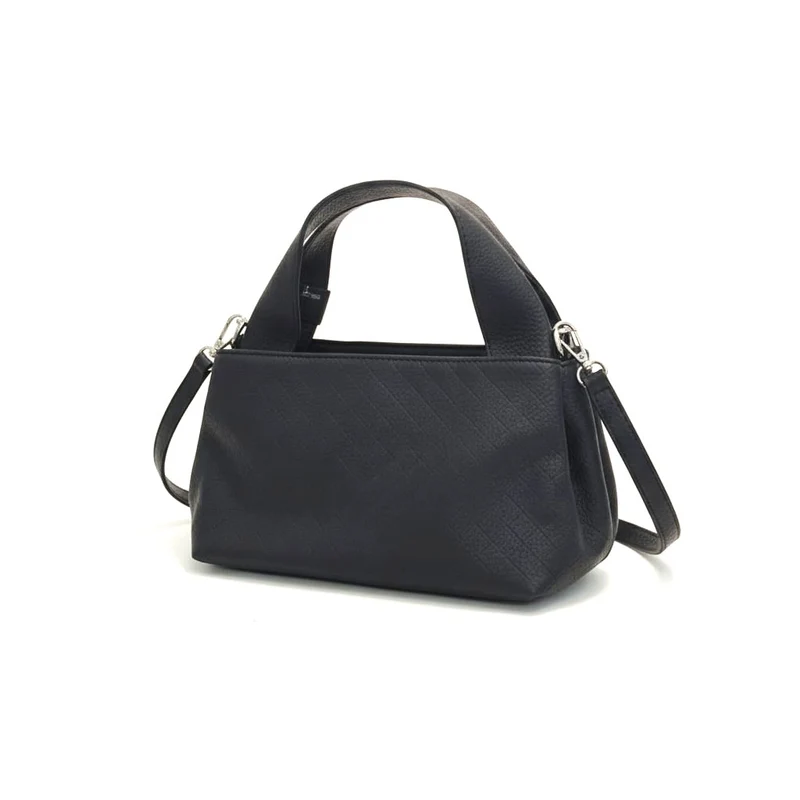 Borsa a mano stampa intreccio - Nero