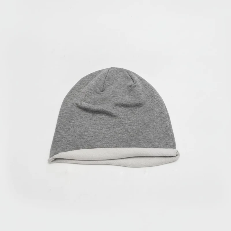 Cappello cuffia in french terry per bambini - Grigio