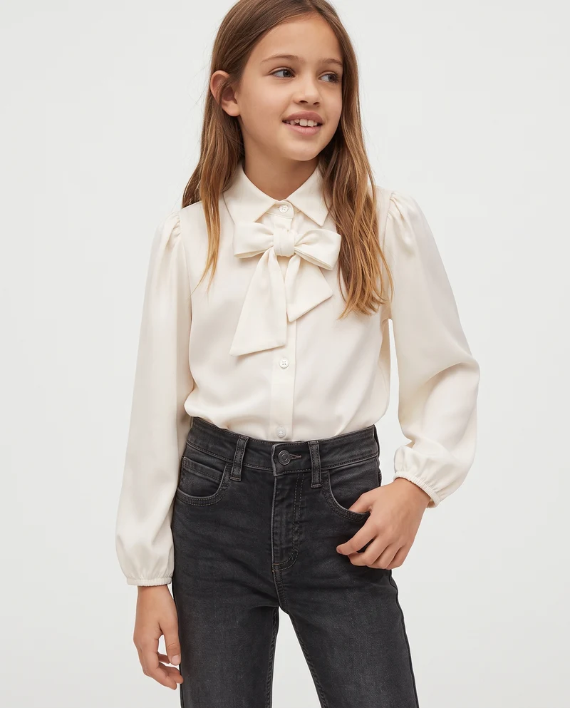 Camicia da bambina - Bianco