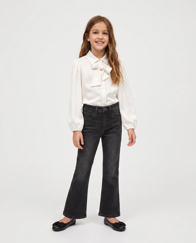 Camicia da bambina - Bianco