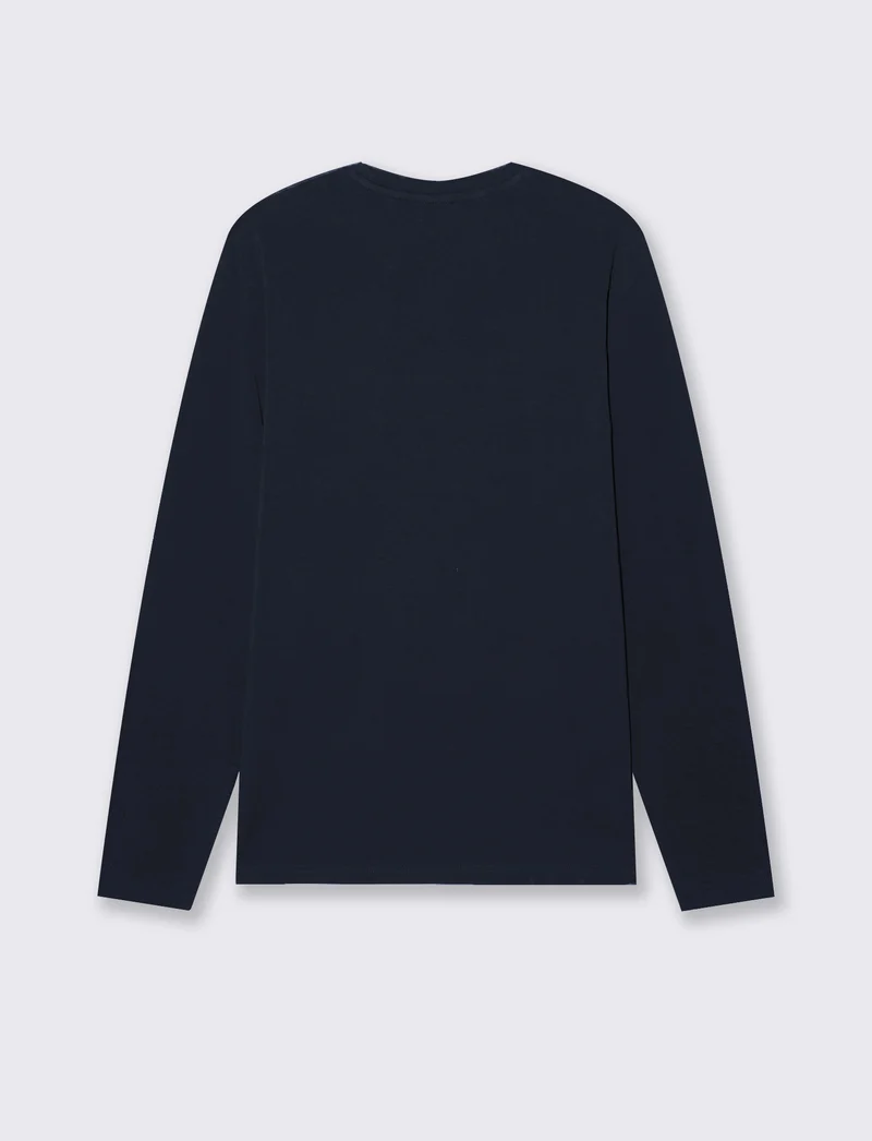 T-SHIRT MANICA LUNGA SLIM FIT - Blu