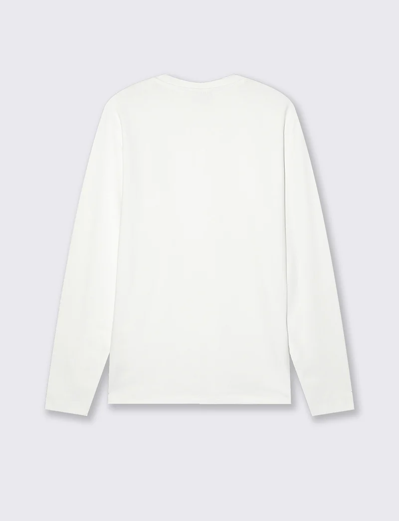 T-SHIRT MANICA LUNGA SLIM FIT - Bianco