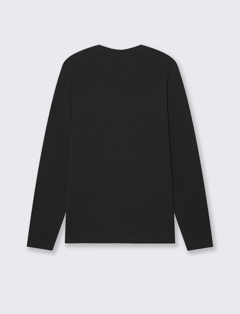 T-SHIRT MANICA LUNGA SLIM FIT - Nero