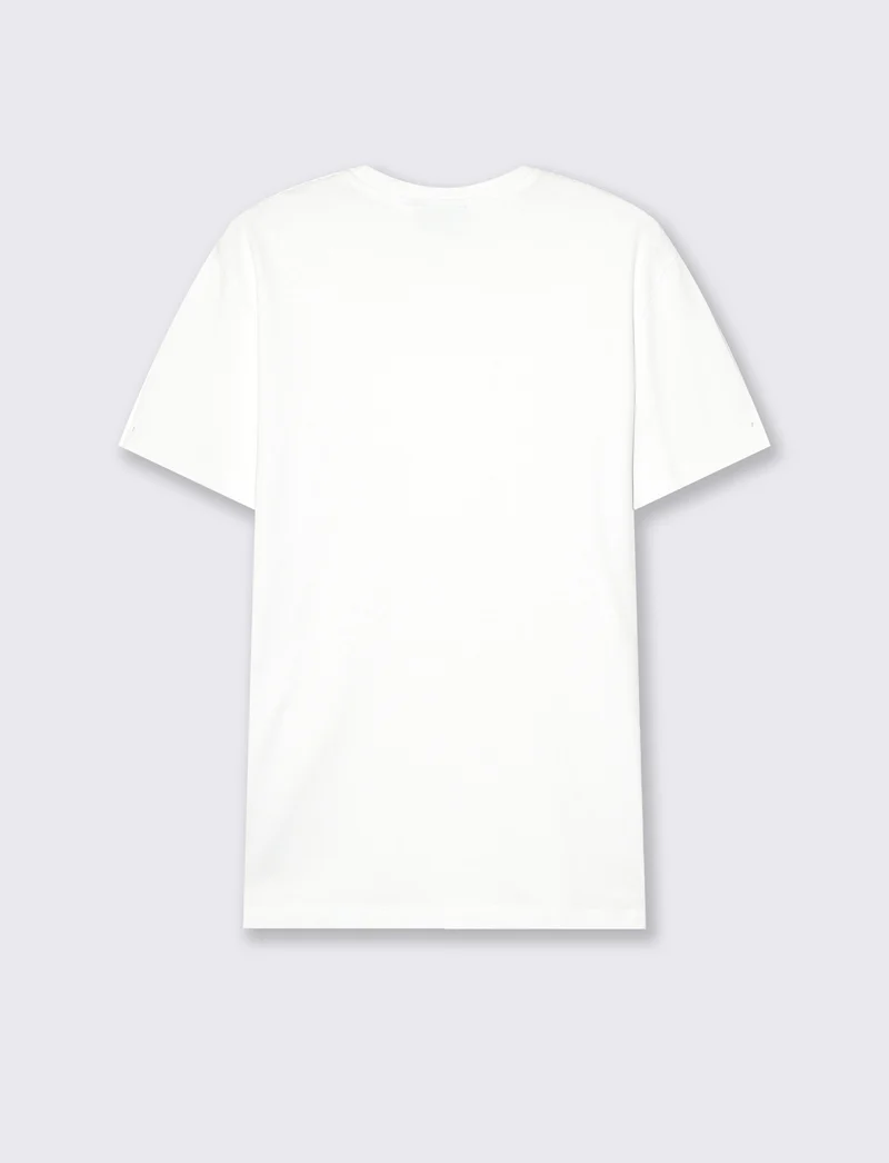 T-SHIRT BASIC IN COTONE PREMIUM REGULAR FIT - Bianco