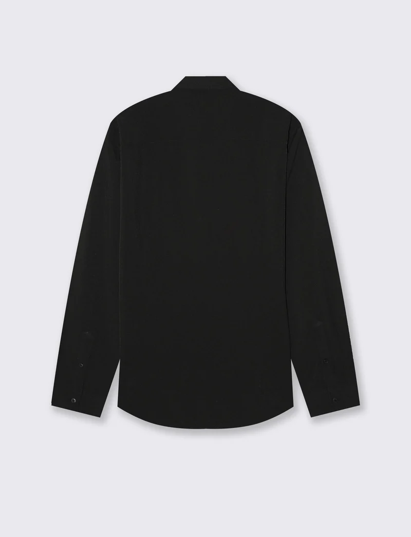 CAMICIA SLIM FIT TESSUTO TECNICO - Nero