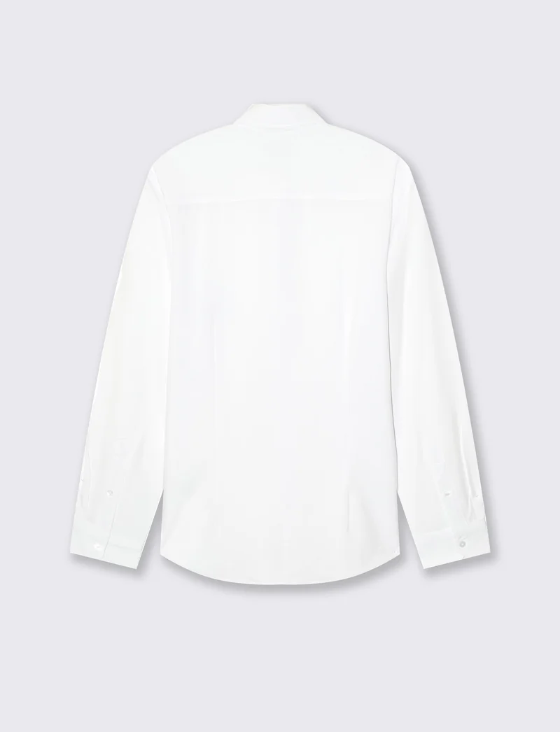 CAMICIA SLIM FIT TESSUTO TECNICO - Bianco