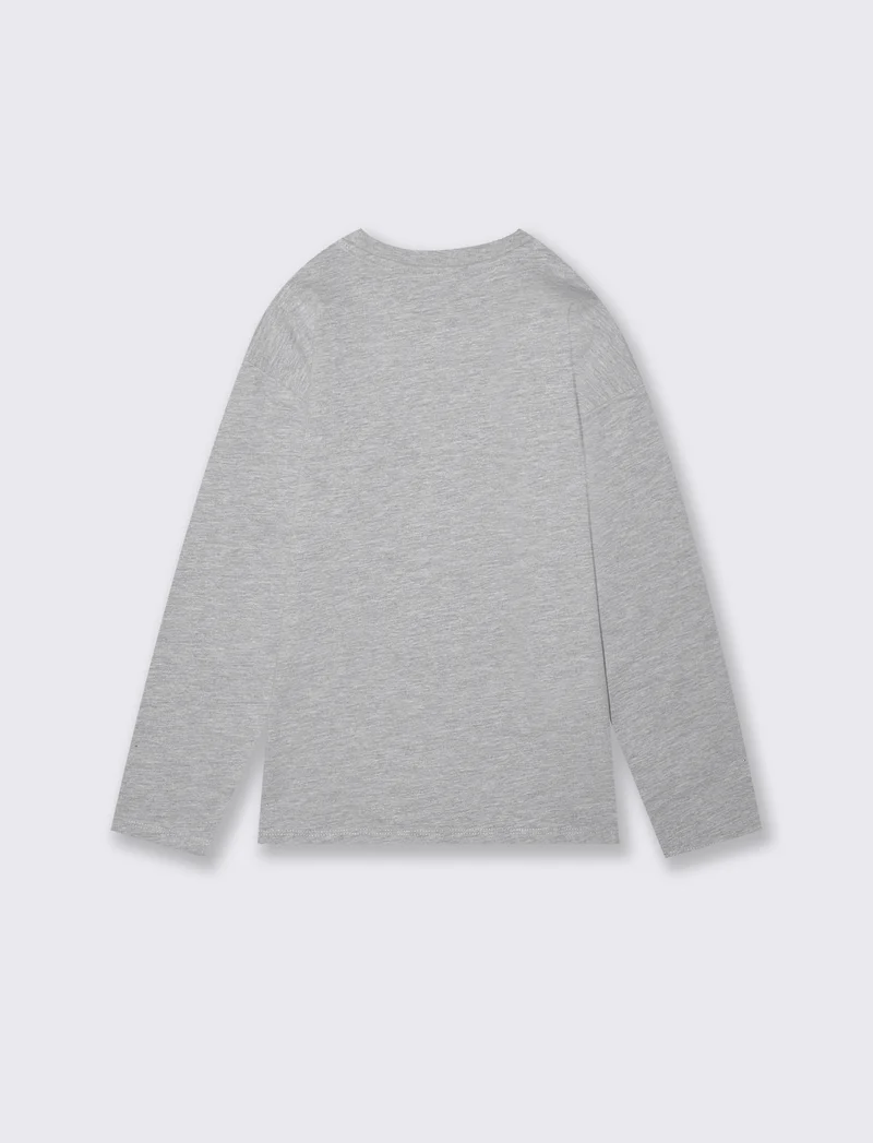 T-shirt Marvel maniche lunghe cotone - Grigio mel.