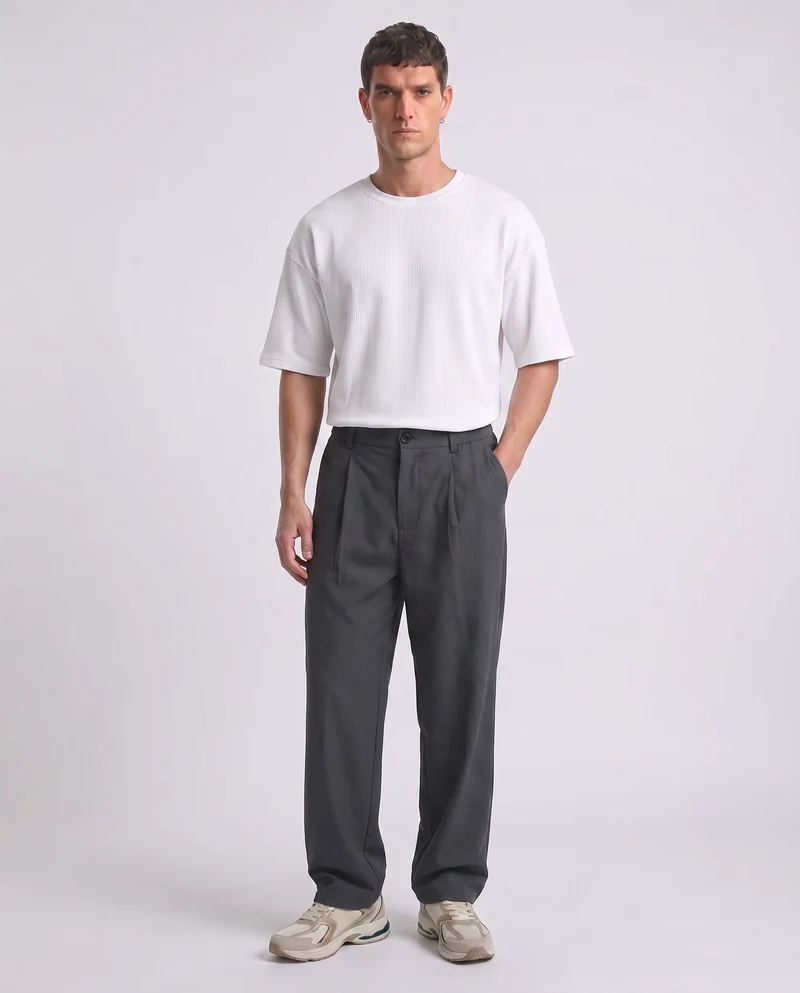 Pantaloni Jogger Relaxed Fit Comfort - Antracite melange