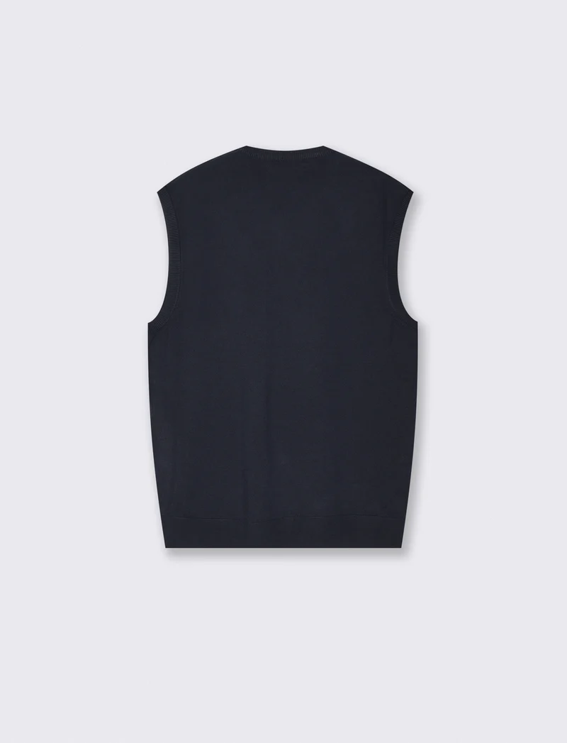 Maglia senza maniche con scollo a V - Blu