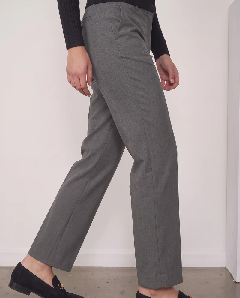 Pantalone elastico in vita retro - Grigio mel.
