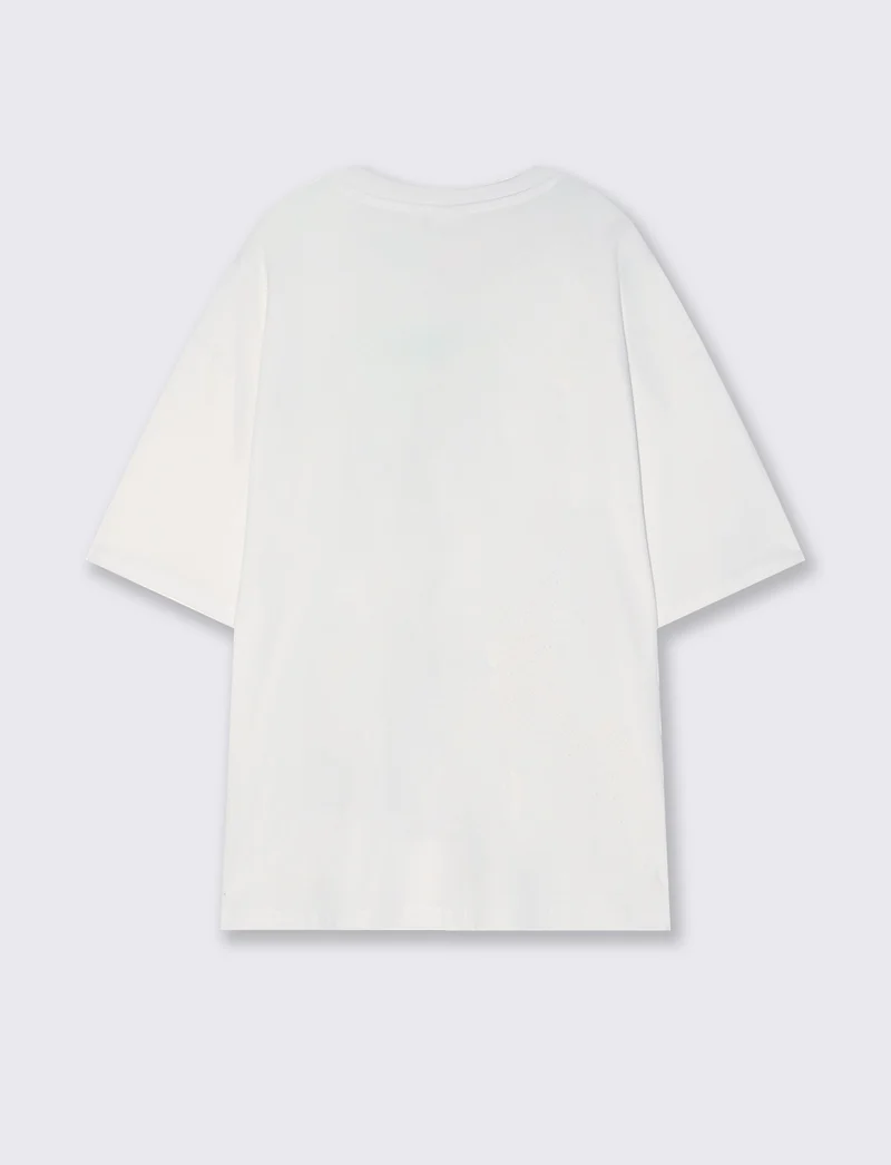 T-shirt Simpsons girocollo uomo boxy fit - Bianco