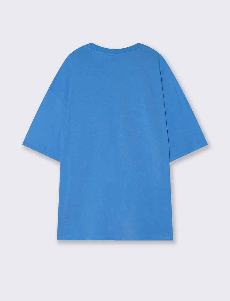 T-shirt Simpsons girocollo uomo boxy fit - Bluette